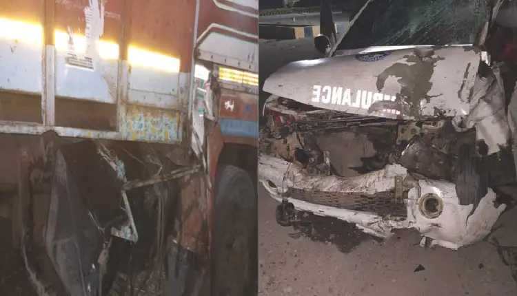 Hingoli Accident News | ambulance accident while taking husband for treatment couple dies on the spot 6 injured