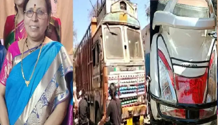 Jalna Crime News | jalna lady dies after falling in potholes crush to death by truck while going at daughter home with son