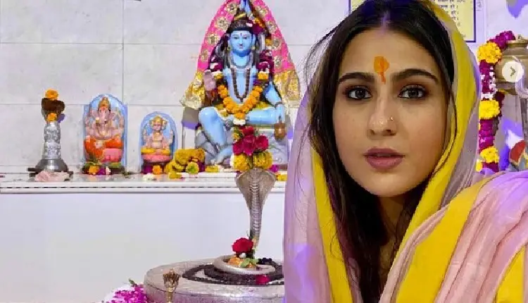 Sara Ali Khan | sara ali khan got trolled for share photo of worship of lord shiva on occasion of mahashivratri
