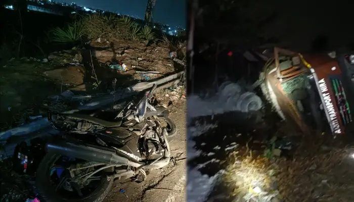 Pune Accident News | tanker accident into valley in dive ghat two people were killed on the spot