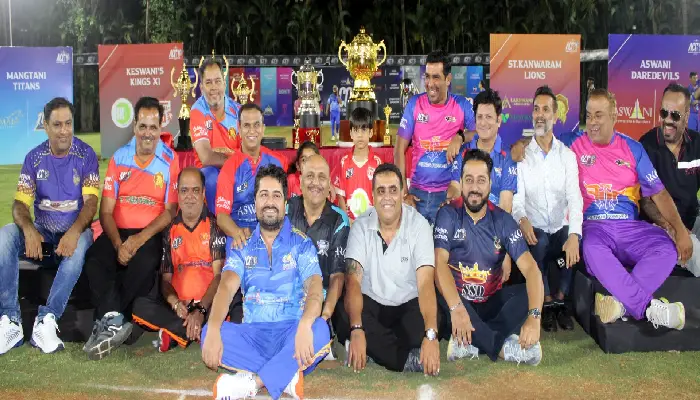 Aswani Cricket Cup | Pimpri Indians, Mangatani Titans' winning salute; Inauguration of the second season of the Aswani Cricket Cup tournament; The competition will be held in Pimpri till May 22