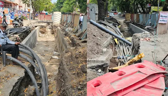 Pune News | Due to the dispute between Metro and the contractor, Pune residents are suffering, demand for partial completion of works in Karve Nagar area