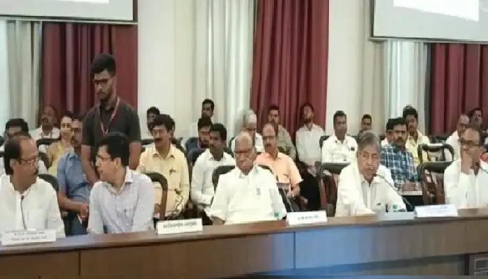 NCP Chief Sharad Pawar | Sharad Pawar's sudden entry in the Pune District Planning Committee meeting!