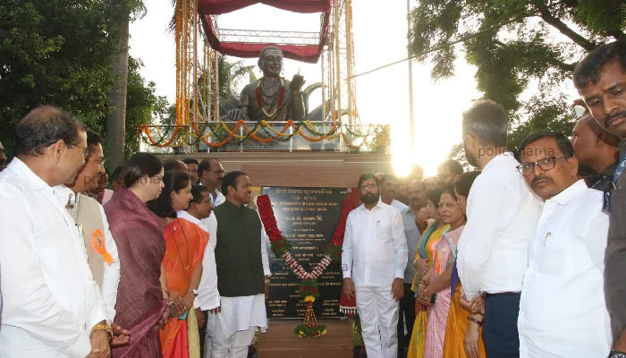 Mahatma Basaveshwar Statue Nigdi Pune | Chief Minister Eknath Shinde unveiled the statue of Mahatma Basaveshwar at Nigdi