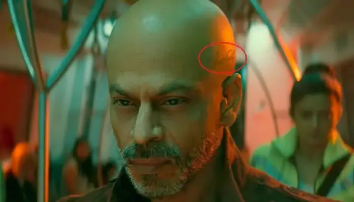 Jawan Movie Preview | shah rukh khan head tattoo in bald look of jawan prevue decoded find out what it is
