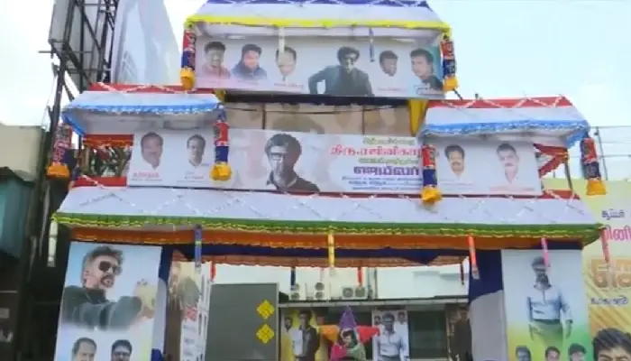 Jailer Movie | jailer craze erupts among fans in chennai for superstar rajinikanths film jailer posters seen throughout the city watch video