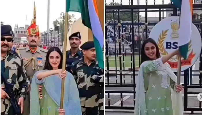 Kiara Advani | entertainment kiara advani waves the flag at the border users say shershaah pleased