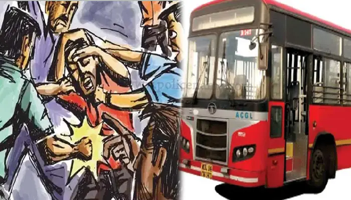 Pune Crime News | Car driver beats up PMP bus driver for honking