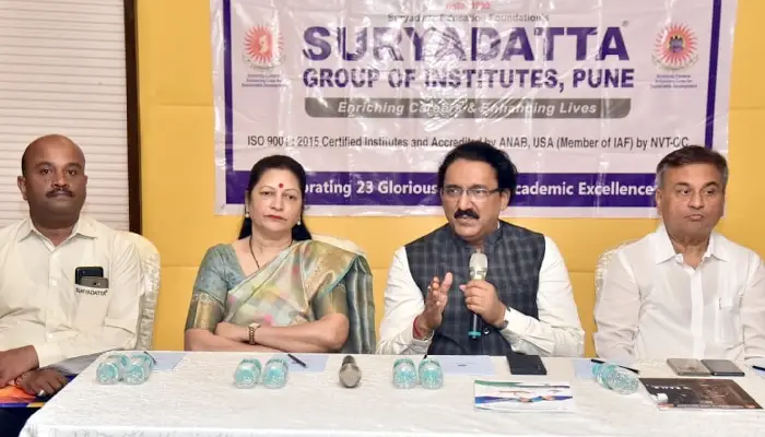 Suryadatta Group Of Institutes | Law and Pharmacy courses started in Suryadatta Group of Institutes! Prof. Dr. Sanjay B. Chordia's information in a press conference; Research and development center will be started