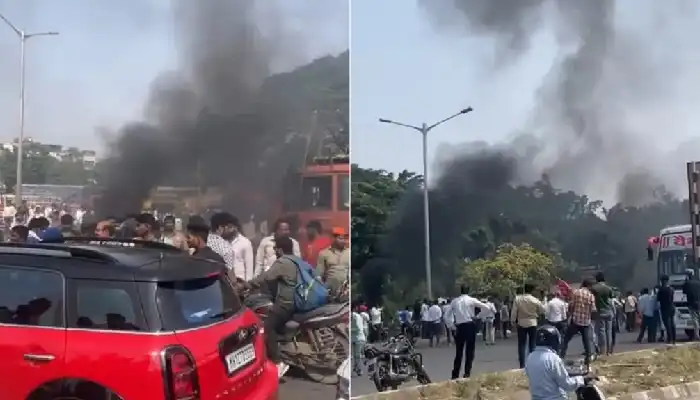 Maratha Reservation | agitation for maratha reservation in pune chain fast mumbai bangalore highway blocked