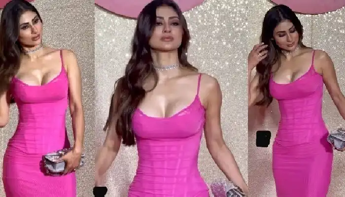 Mouni Roy Troll Video | mouni roy entered in an open dress people said award to the person who has plastic surgery marathi news