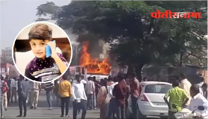 Pune Accident News | pune mantarvadi accident toddler dies after falling under dumper in pune the angry mob set the dumper
