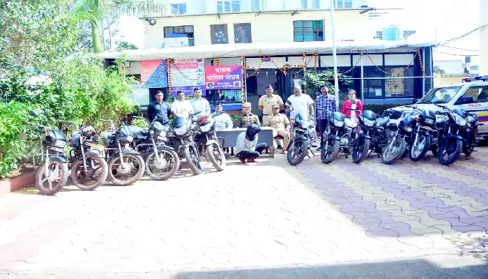 Pune Pimpri Chinchwad Crime News | Chakan Police arrests two-wheeler thief in Sarait, seizes 12 two-wheelers